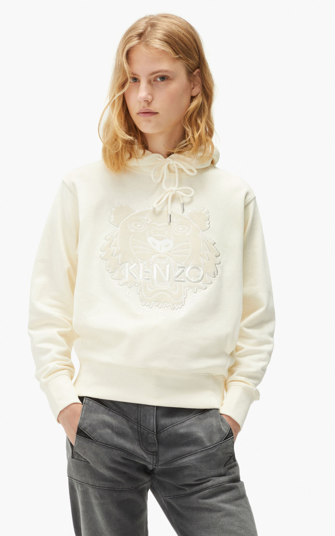 Moletom Kenzo The Inverno Capsule Tiger Feminino - Branco | 167SATLZK